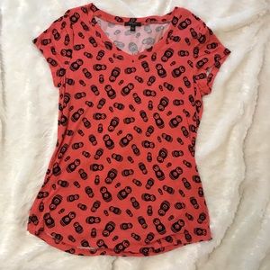 Coral nesting doll tee